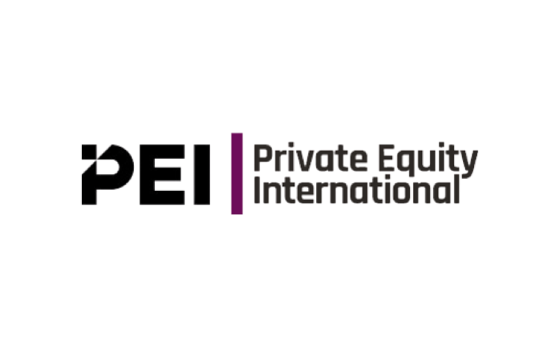 A stylized logo displaying the text 'Pride Equity International' with a purple and black color scheme.